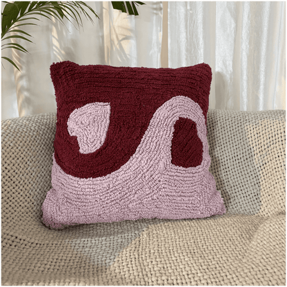 Yin-Yang Love Tufted Valentine's Cushion Cover