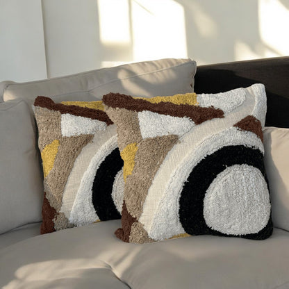 Abstract Artistry Tufted Cushion Cover