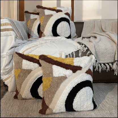 Abstract Artistry Tufted Cushion Cover