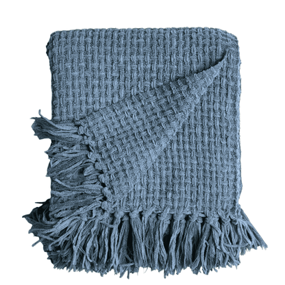 Blue - Premium Chenille Sofa Throw