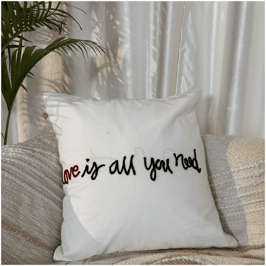 All You Need Tufted Valentine's Cushion Cover