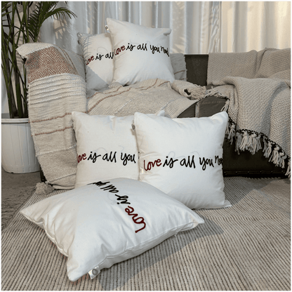 All You Need Tufted Valentine's Cushion Cover