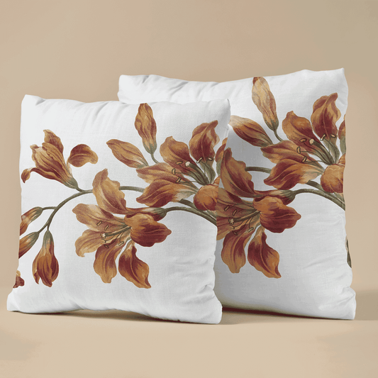 Amber Lilies Velvet Cushion Cover - Set of 2