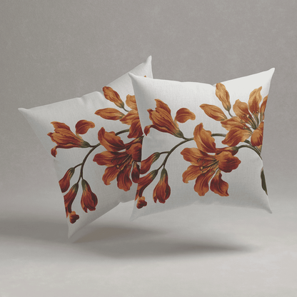 Amber Lilies Velvet Cushion Cover - Set of 2