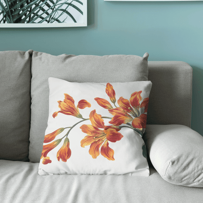 Amber Lilies Velvet Cushion Cover