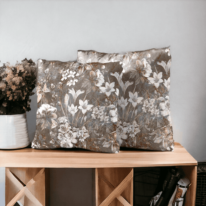 Antique Garden Velvet Cushion Cover - Set of 2