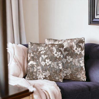 Antique Garden Velvet Cushion Cover - Set of 2
