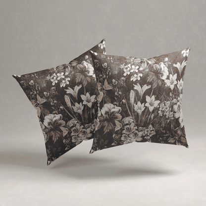 Antique Garden Velvet Cushion Cover - Set of 2