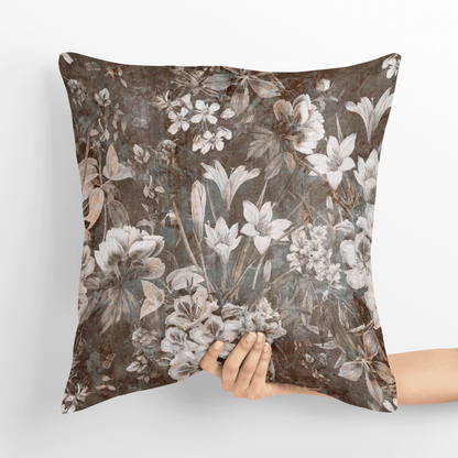 Antique Garden Velvet Cushion Cover