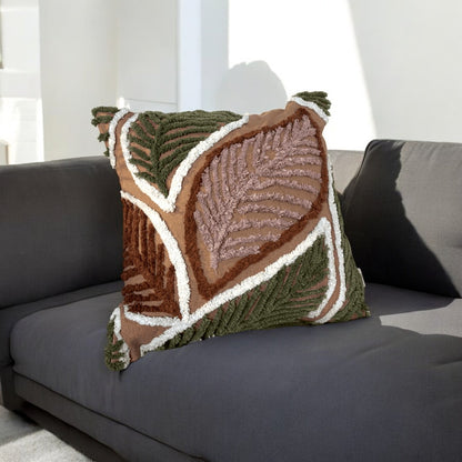 Autumn Fern Tufted Cushion Cover