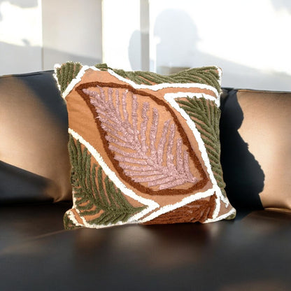 Autumn Fern Tufted Cushion Cover