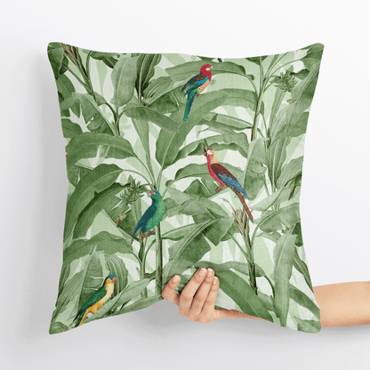 Aviary Elegance Velvet Cushion Cover
