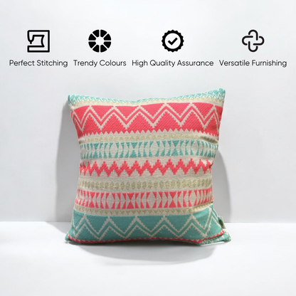 Aztec Charm Jacquard Cushion Cover