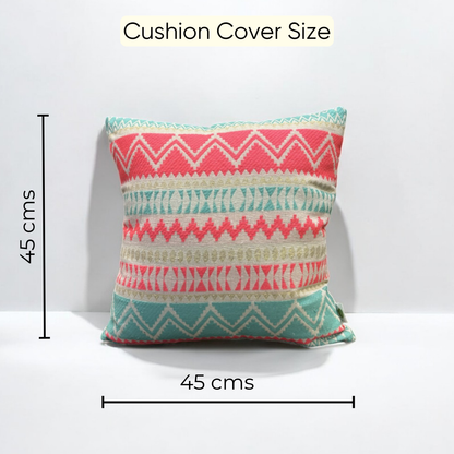 Aztec Charm Jacquard Cushion Cover