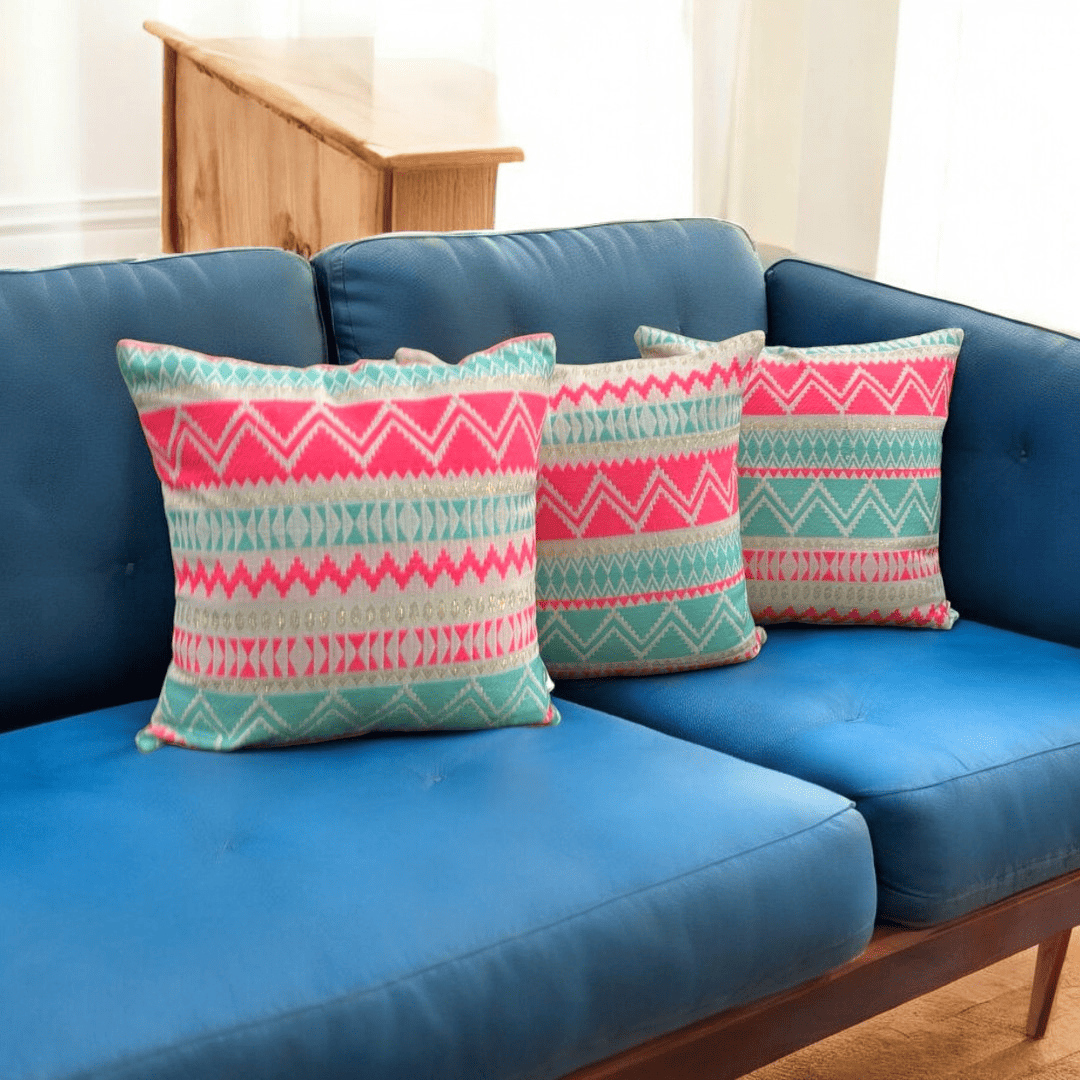 Aztec Charm Jacquard Cushion Cover