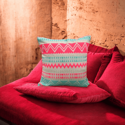 Aztec Charm Jacquard Cushion Cover