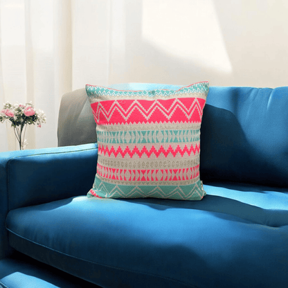 Aztec Charm Jacquard Cushion Cover