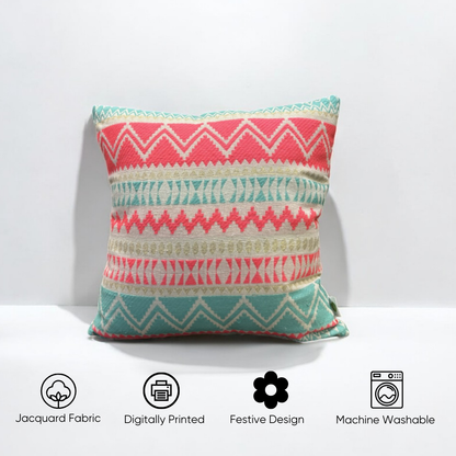 Aztec Charm Jacquard Cushion Cover