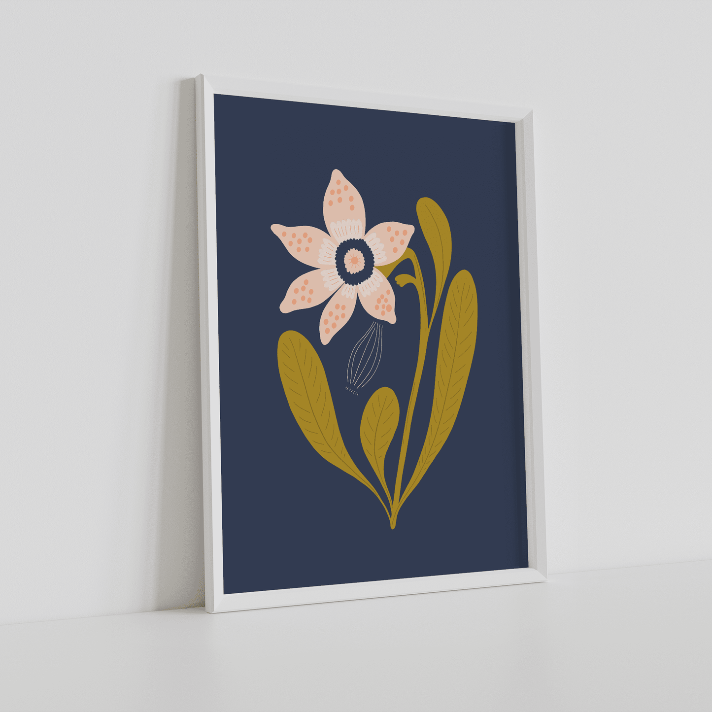 Bloom Blue - Framed Wall Art Decor