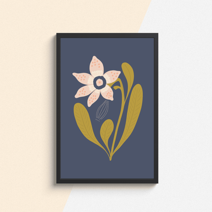 Bloom Blue - Framed Wall Art Decor