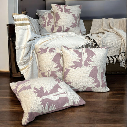 Blooming Elegance Tufted Cushion Cover