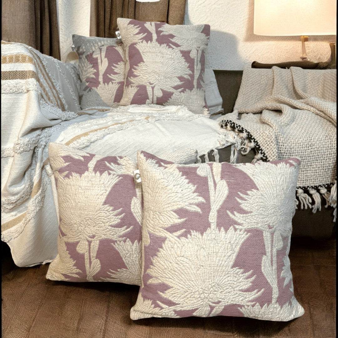 Blooming Elegance Tufted Cushion Cover