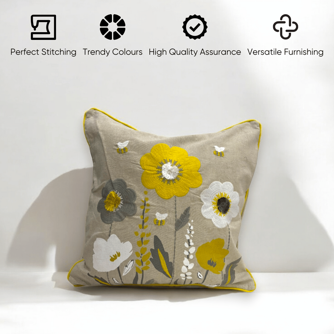 Blooming Meadow Tufted Cushion Cover