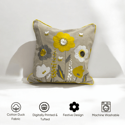 Blooming Meadow Tufted Cushion Cover