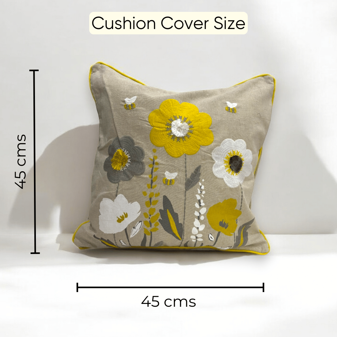 Blooming Meadow Tufted Cushion Cover