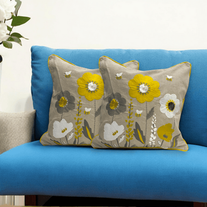 Blooming Meadow Tufted Cushion Cover