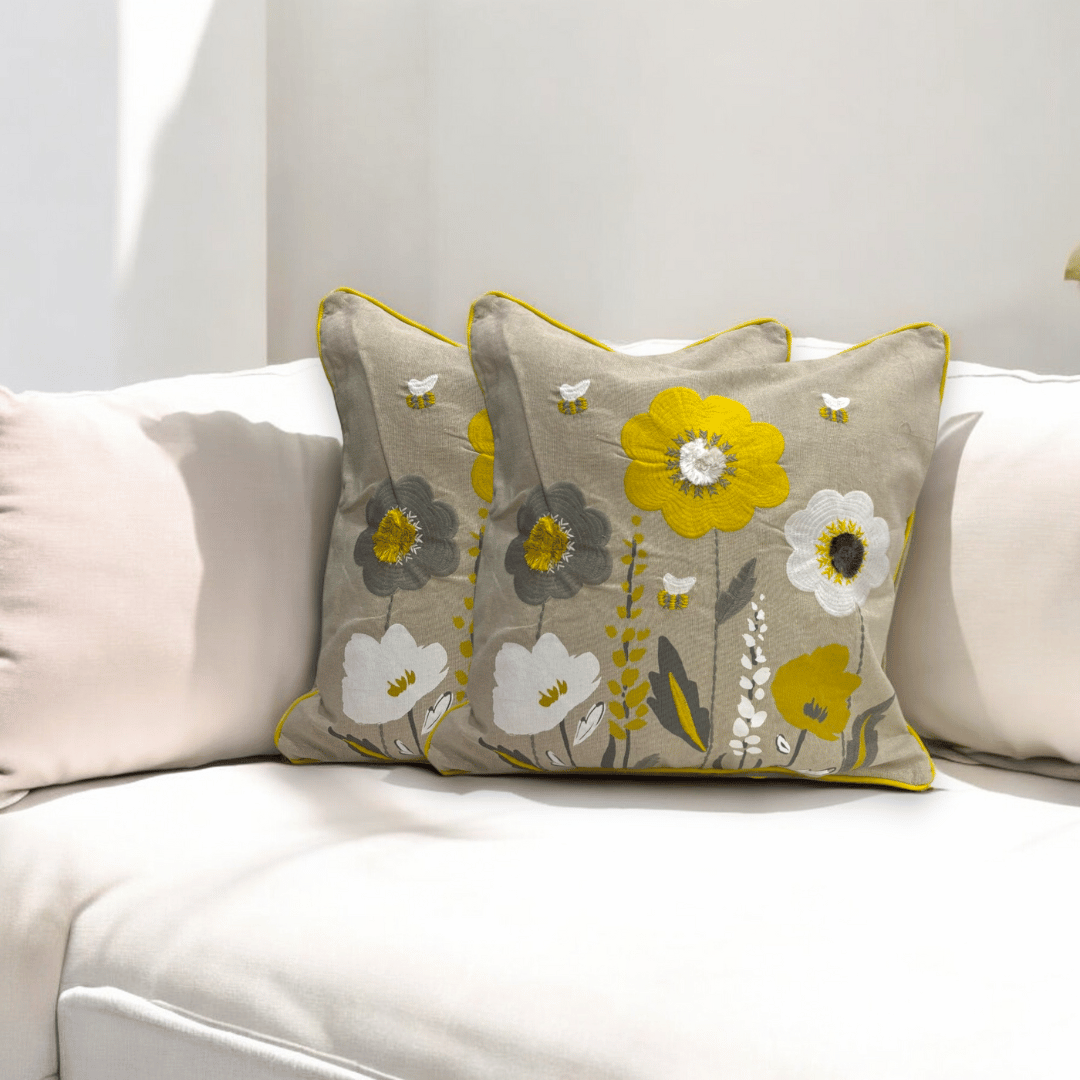 Blooming Meadow Tufted Cushion Cover