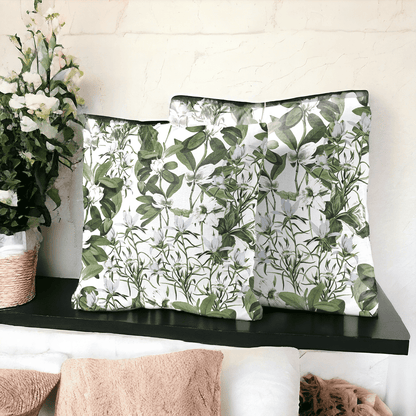 Blossom Embrace Velvet Cushion Cover - Set of 2