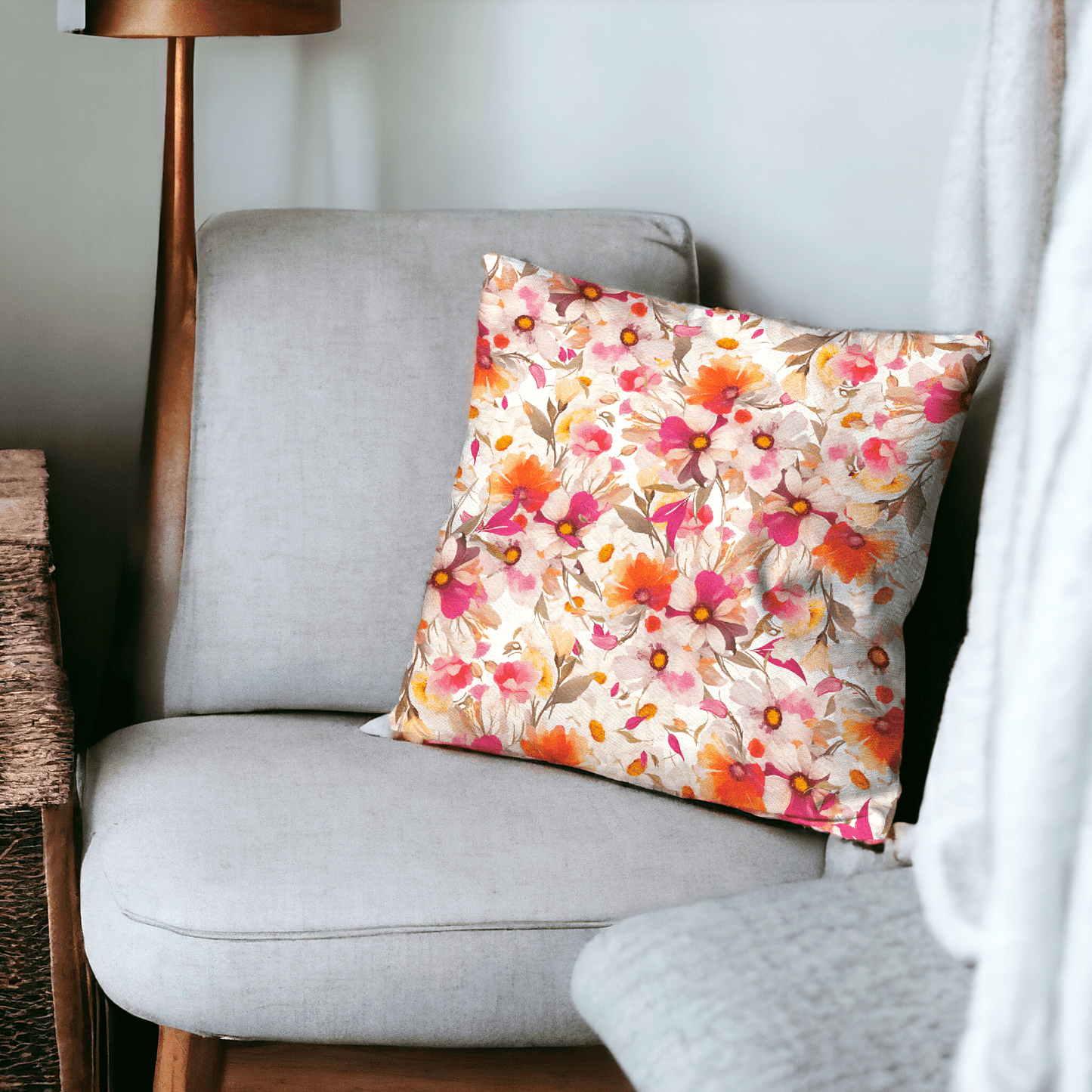 Blossom Whisper Velvet Cushion Cover