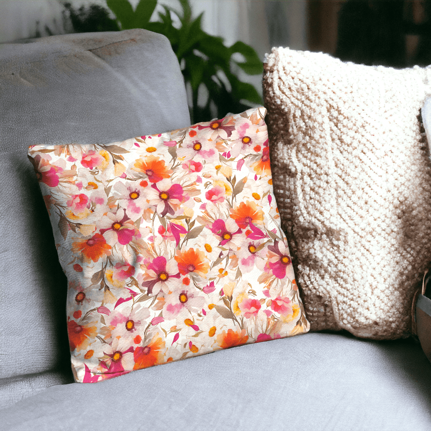 Blossom Whisper Velvet Cushion Cover