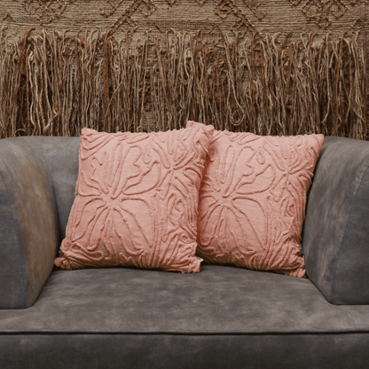 Blush Bloom Tufted Cushion Cover