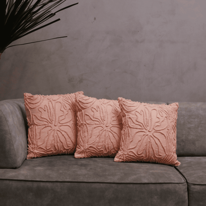 Blush Bloom Tufted Cushion Cover