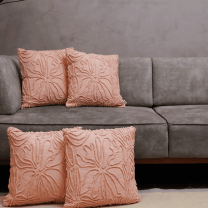 Blush Bloom Tufted Cushion Cover