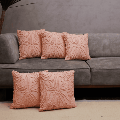 Blush Bloom Tufted Cushion Cover