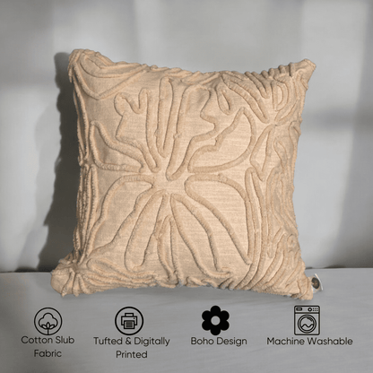 Blush Bloom Tufted Cushion Cover