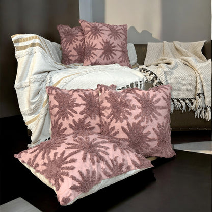 Blush Burst Tufted Cushion Cover