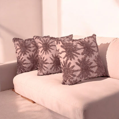 Blush Burst Tufted Cushion Cover