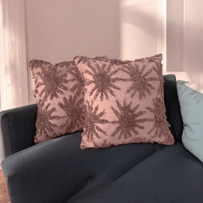 Blush Burst Tufted Cushion Cover