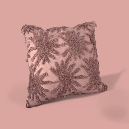 Blush Burst Tufted Cushion Cover