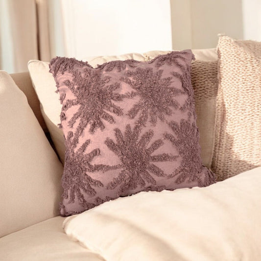 Blush Burst Tufted Cushion Cover