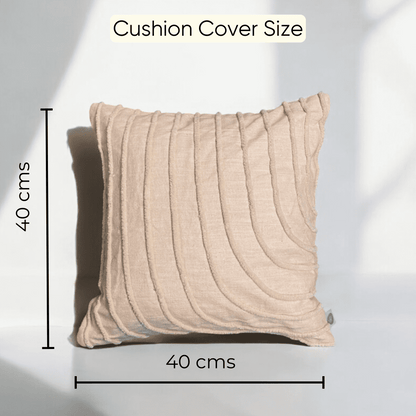 Blush Wave Tufted Cushion Cover