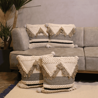 Boho Chic Tufted Cushion Cover