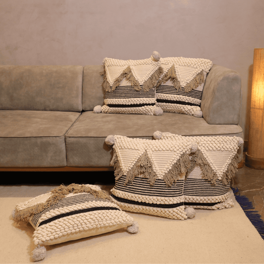 Boho Chic Tufted Cushion Cover