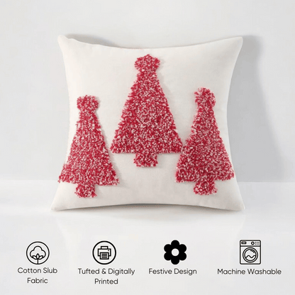 Candy Tree Tufted Christmas Cushion Cover Set of 2