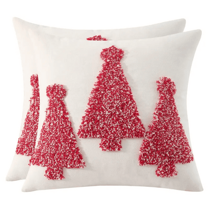 Candy Tree Tufted Christmas Cushion Cover Set of 2