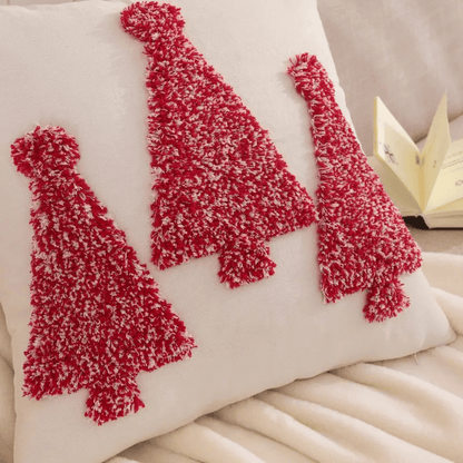 Candy Tree Tufted Christmas Cushion Cover Set of 2